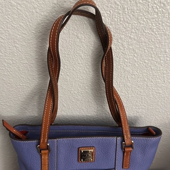 Dooney & Bourke Lexington Blue Pebbled Leather Tote Shoulder Bag - Picture 7 of 16